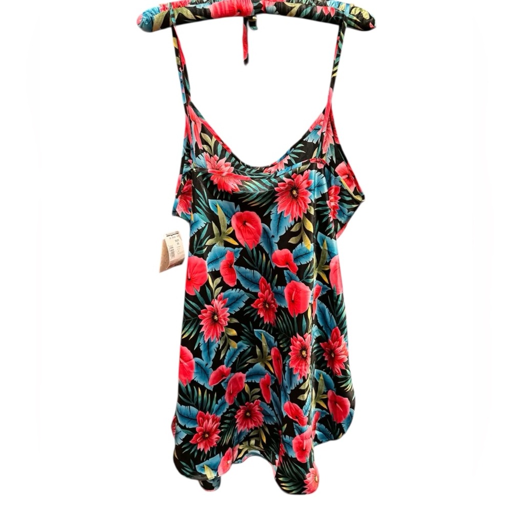 Floral Print Women's nightgown 2X - Picture 2 of 7